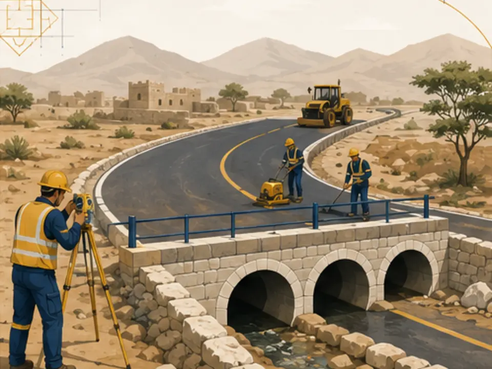 Illustration of road and infrastructure services